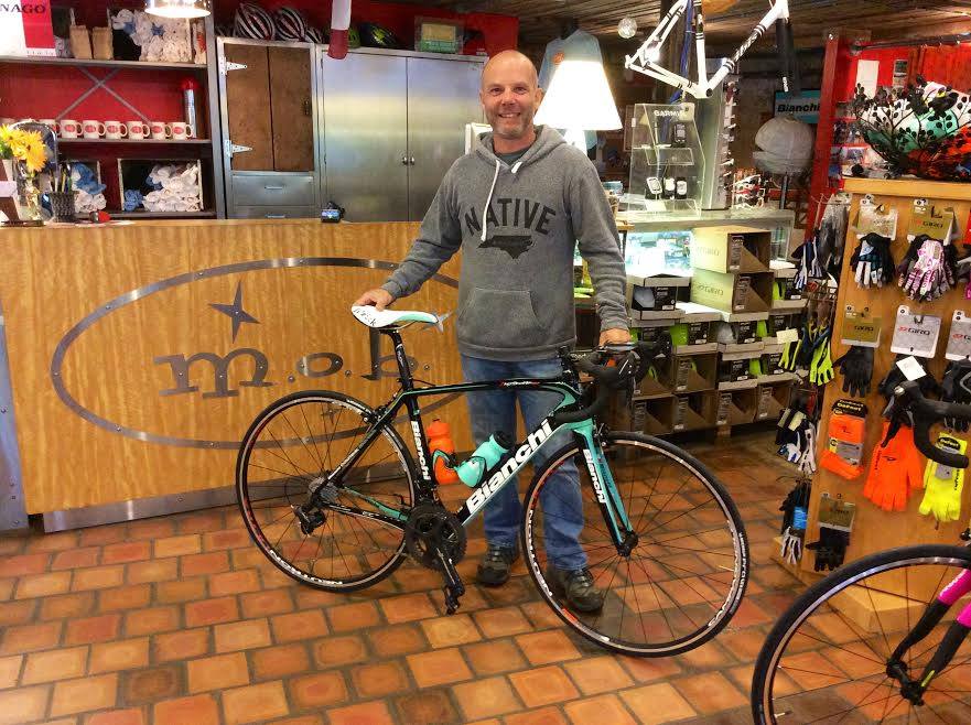 Johnny with his new Bianchi Infinito CV!