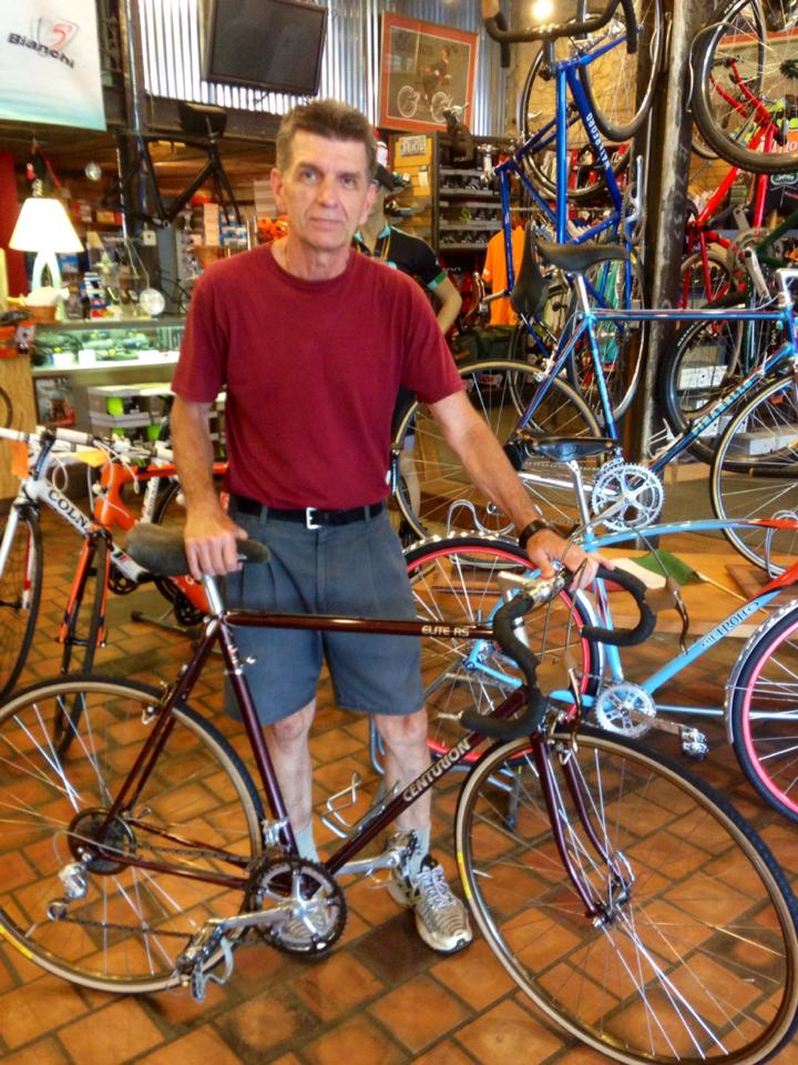Jim with his Centurion, a classic steel beauty! Looking Good!