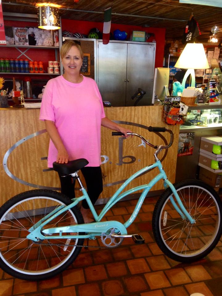 Betty with her new ELECTRA CRUISER 1! Looking Good!