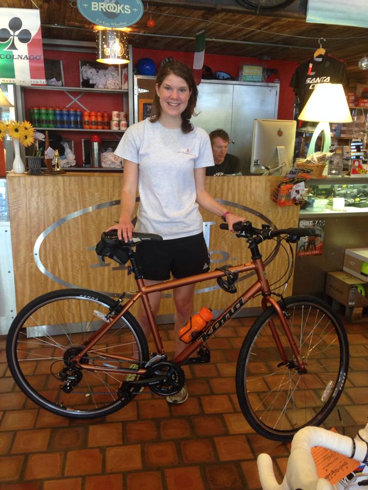 Hannah-Marie with her new Kona Dew! Looking Good!