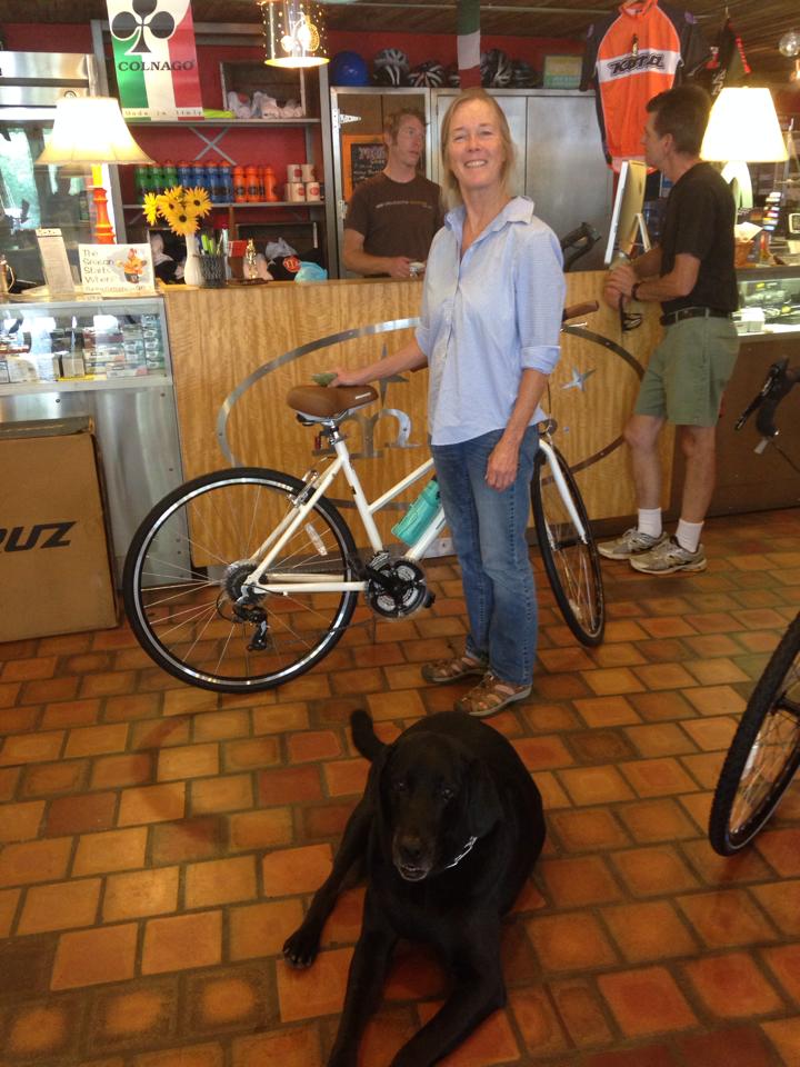 Joe and Margaret with Margaret’s new Bianchi Cortina! Looking Good!