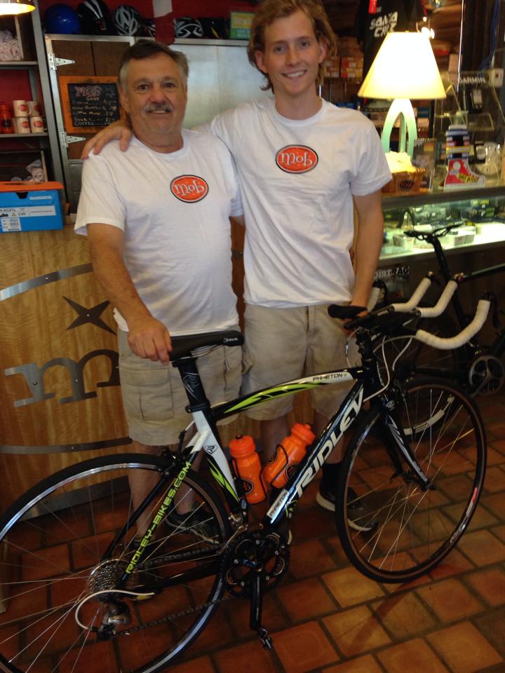 John and Spencer with Spencer’s new Ridley Tri Bike! Looking Good!