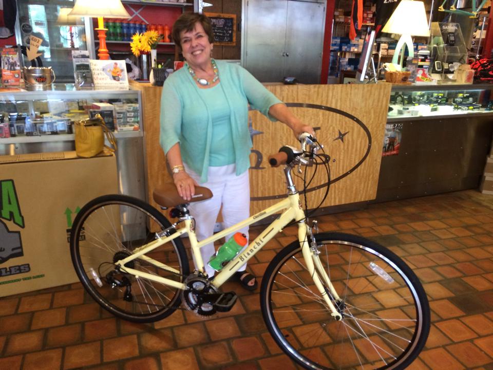 Donna with her new Bianchi Cortina! Looking Good!