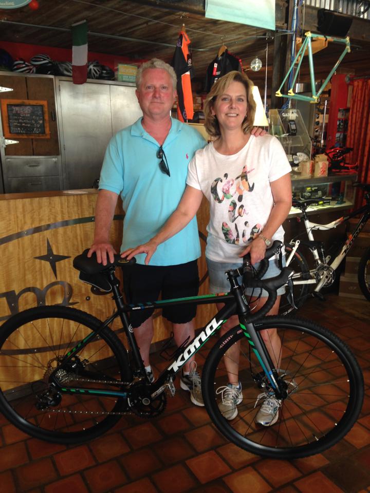 Jack and Tammy with Tammy’s new Kona Jake The Snake! Looking Good!