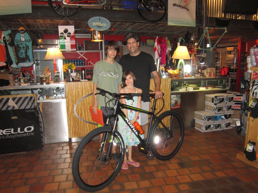 Ron with his son and daughter and Ron’s new Kona Mahuna! Looking Good!
