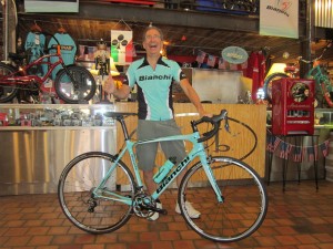 Gary with his new Bianchi Intenso! Looking Good!