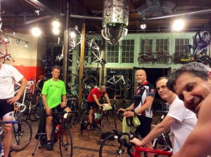 Join us Tuesday evening at 6:30 for a trainer ride at Mock Orange Bikes. Bring your bike, trainer, a towel and a waterbottle. If you don’t already have a trainer, we will get you a great deal on one.