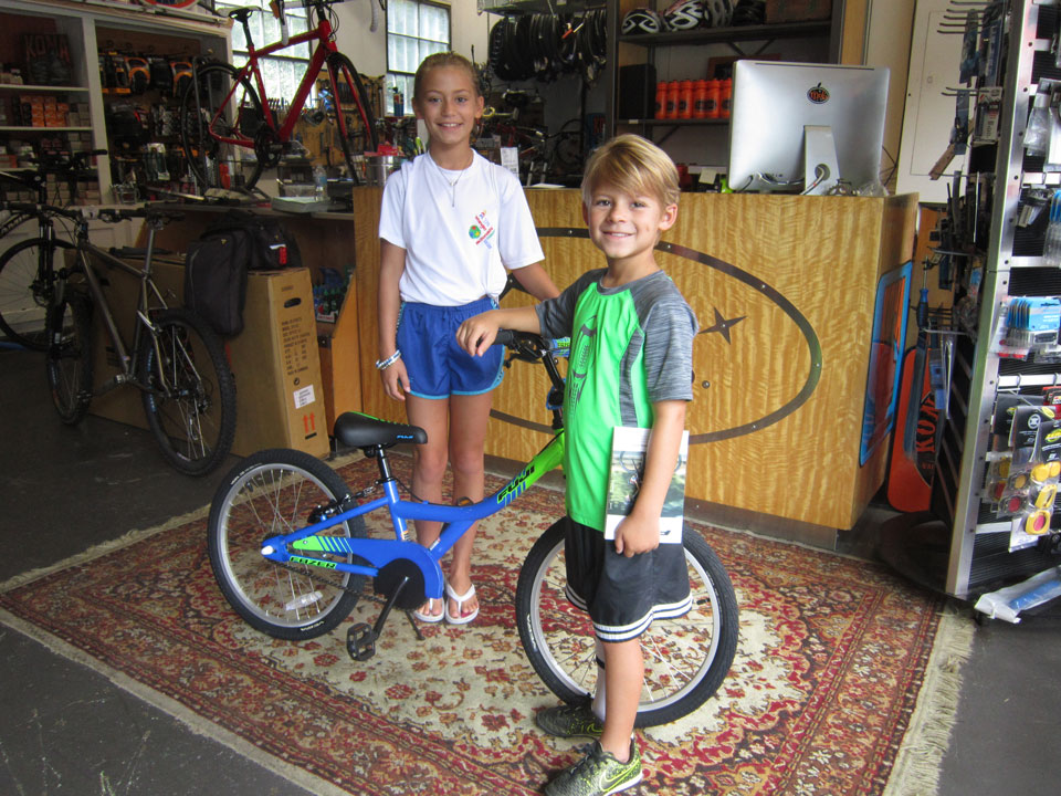 Carly and Gavin with Gavin’s new Fuji Fazer. Gavin is ready for many fun rides on his new Fuji Bicycle. Looking Good!
