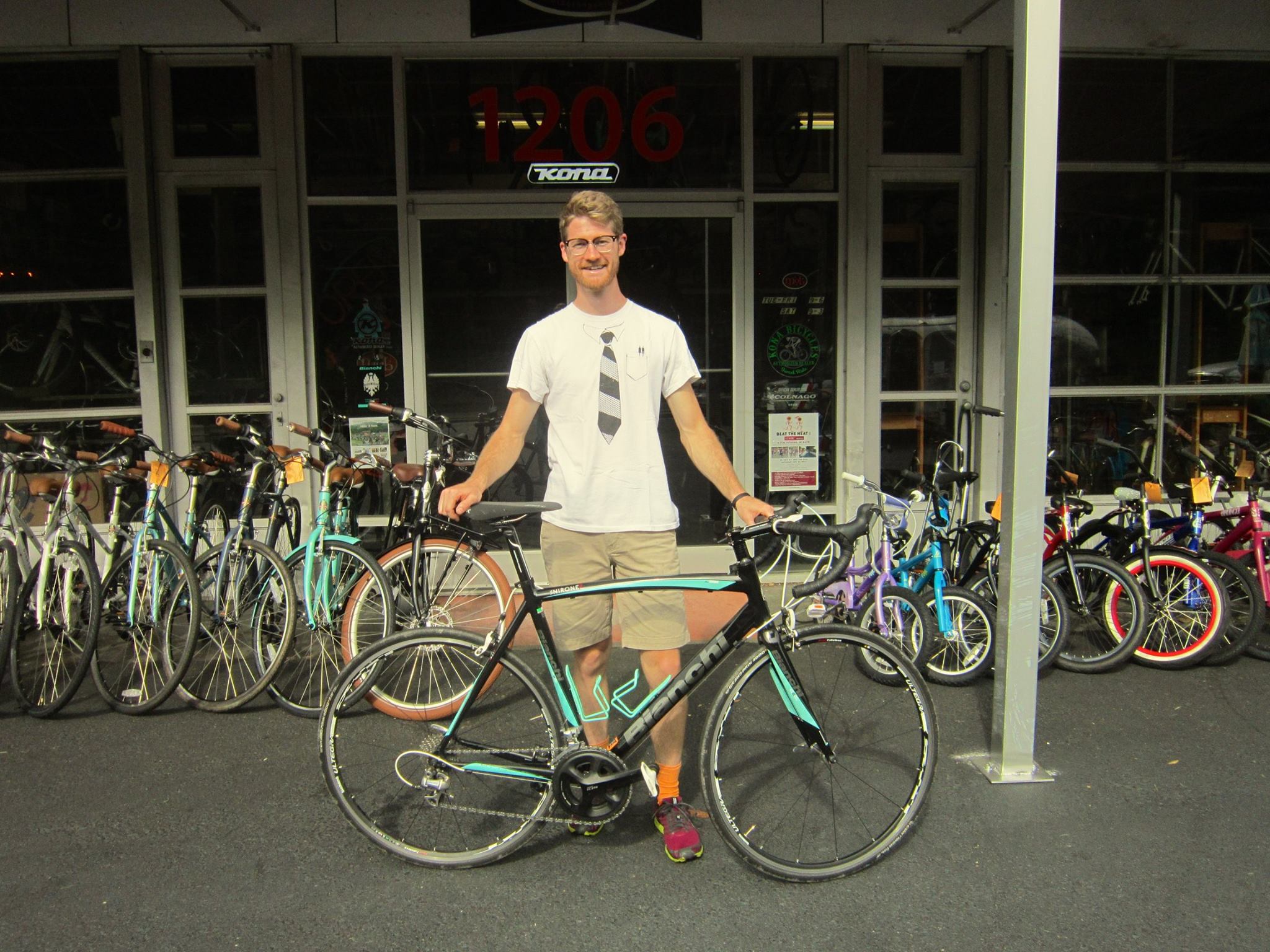 Andy with his Bianchi Via Nirone 7
