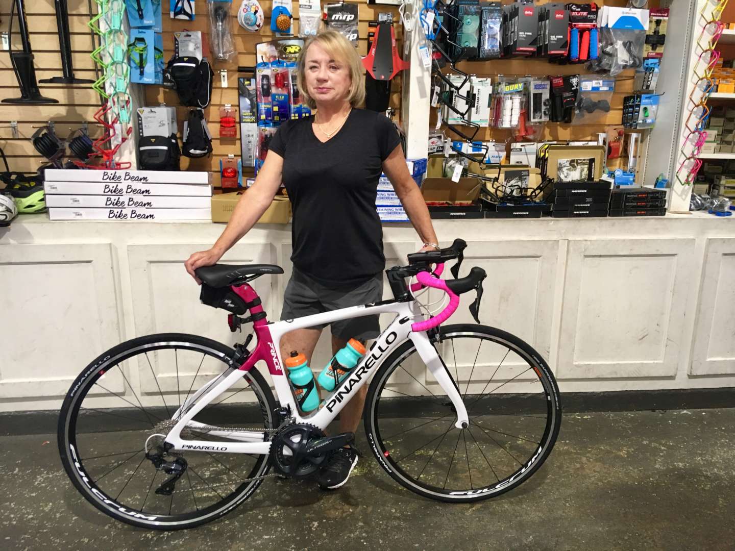 Norma with her new Pinarello Prince.